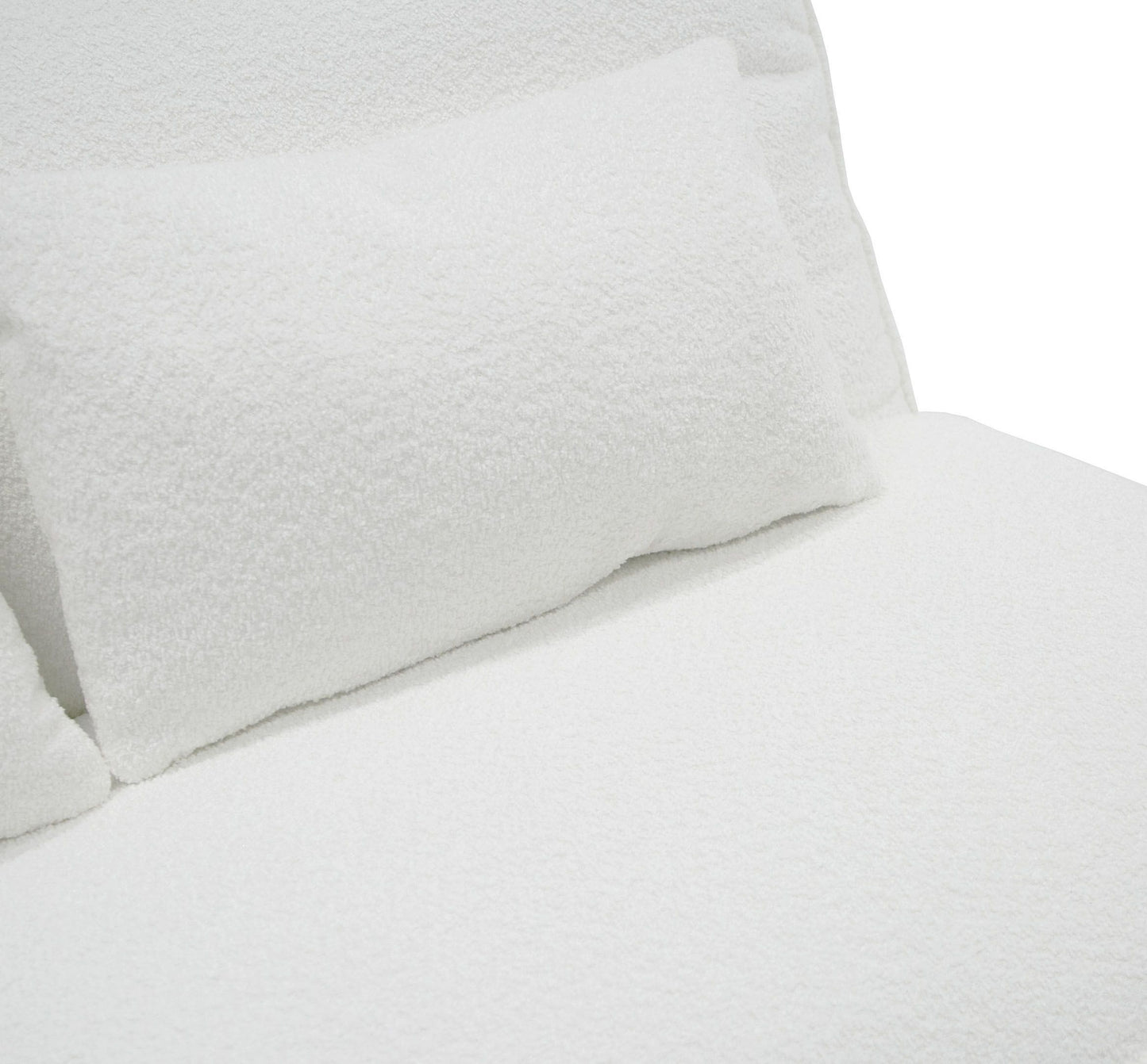 Divani Casa Racine Modern White Fabric Modular Sectional Sofa β Versatile Contemporary Living Room Seating