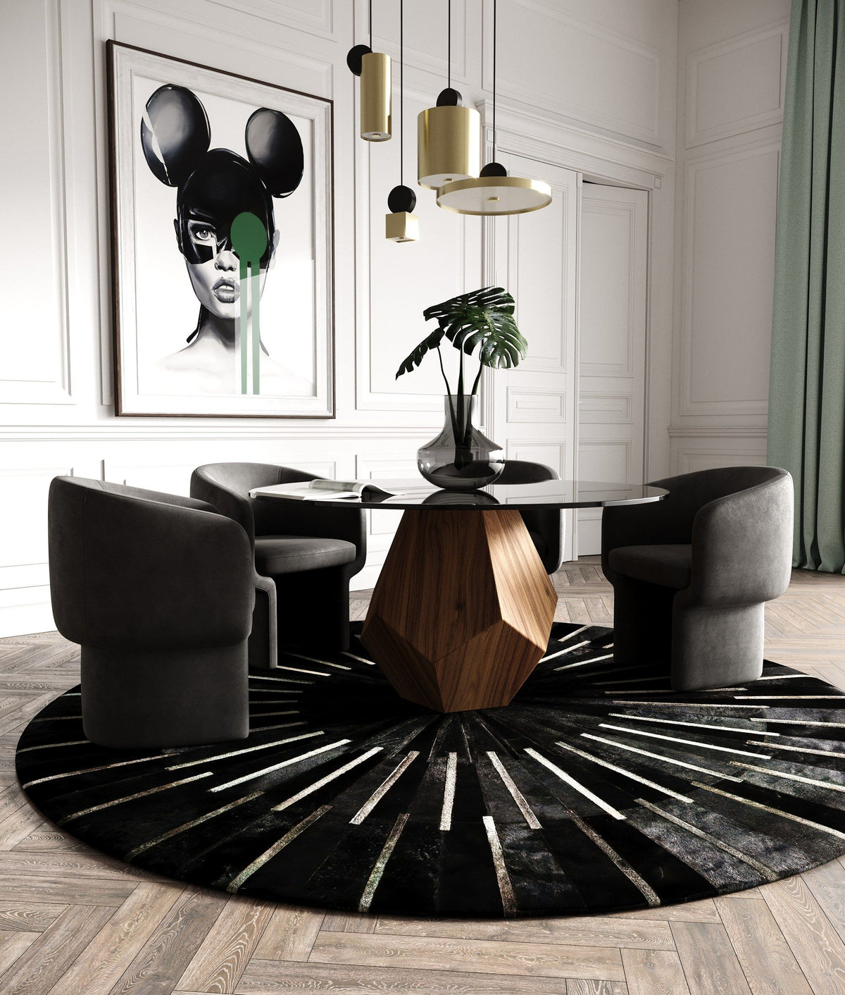 Rackham Walnut Round Dining Table