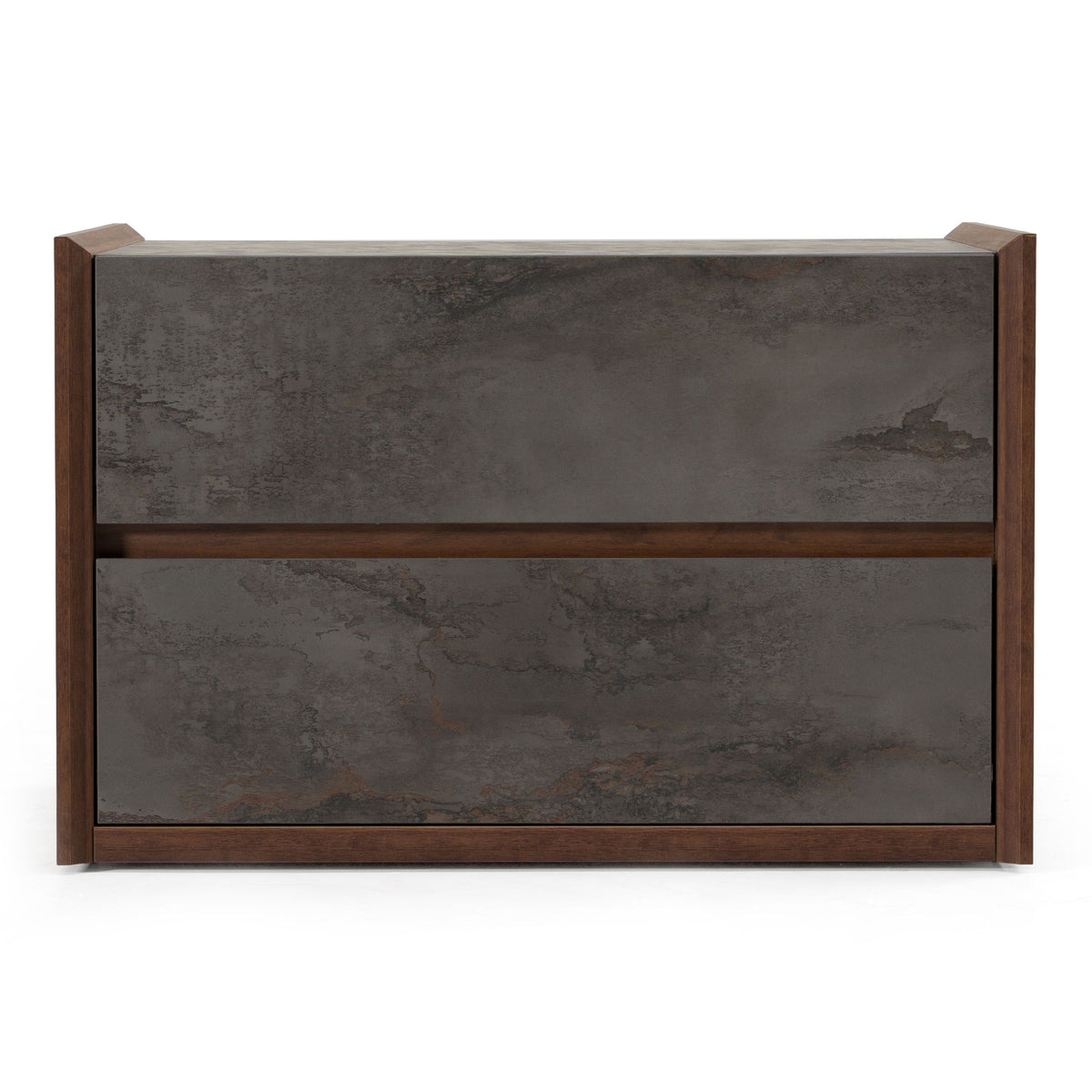 Rado Walnut and Stucco Nightstand
