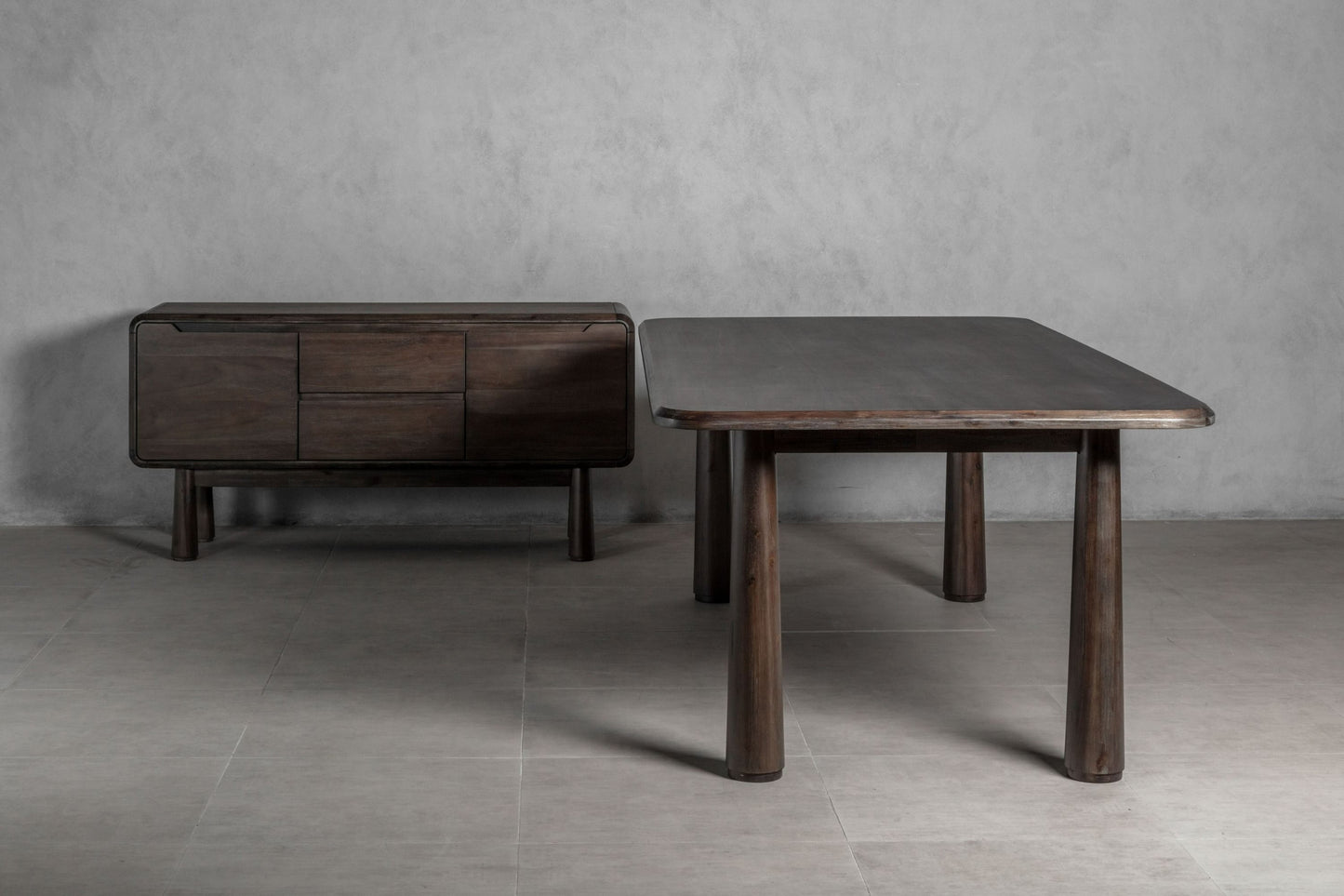 Modrest Rhea - Modern Dark Acacia Buffet