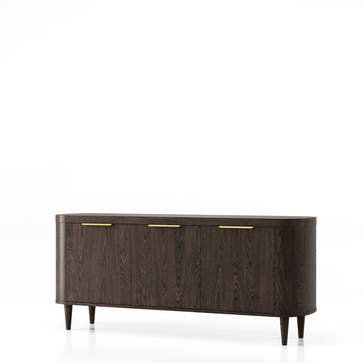 Modrest Richmond Modern Brown Oak Buffet A Stylish Fusion of Contemporary Design and Functional Elegance for Sophisticated Living Spaces