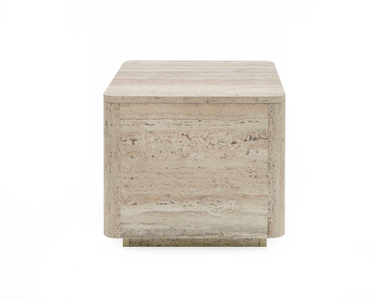 Nova Domus Roma - Modern Faux Travertine Square End Table