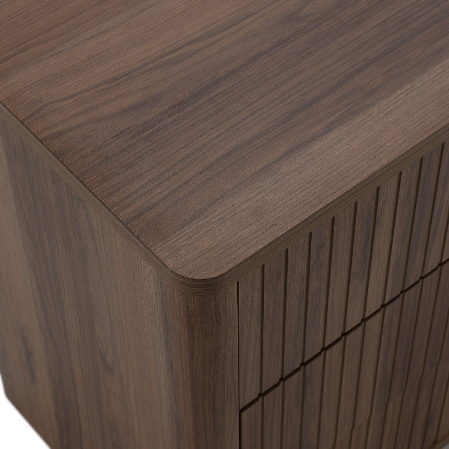 Roma Modern Walnut and Gold SixβDrawer Dresser