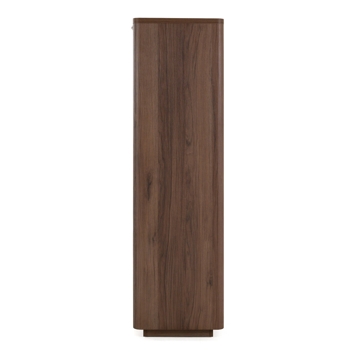 Roma Modern Walnut and Gold Vertical Bookcase