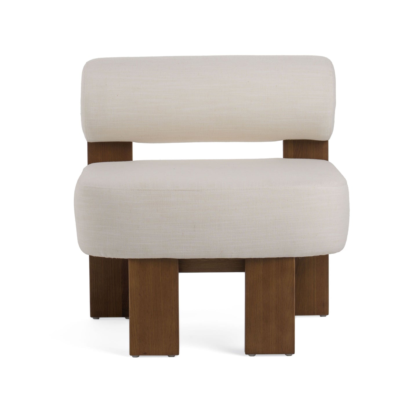 Modrest Rosanne Modern Off-White Fabric Accent Chair - Stylish and Comfortable Seating for Any Room