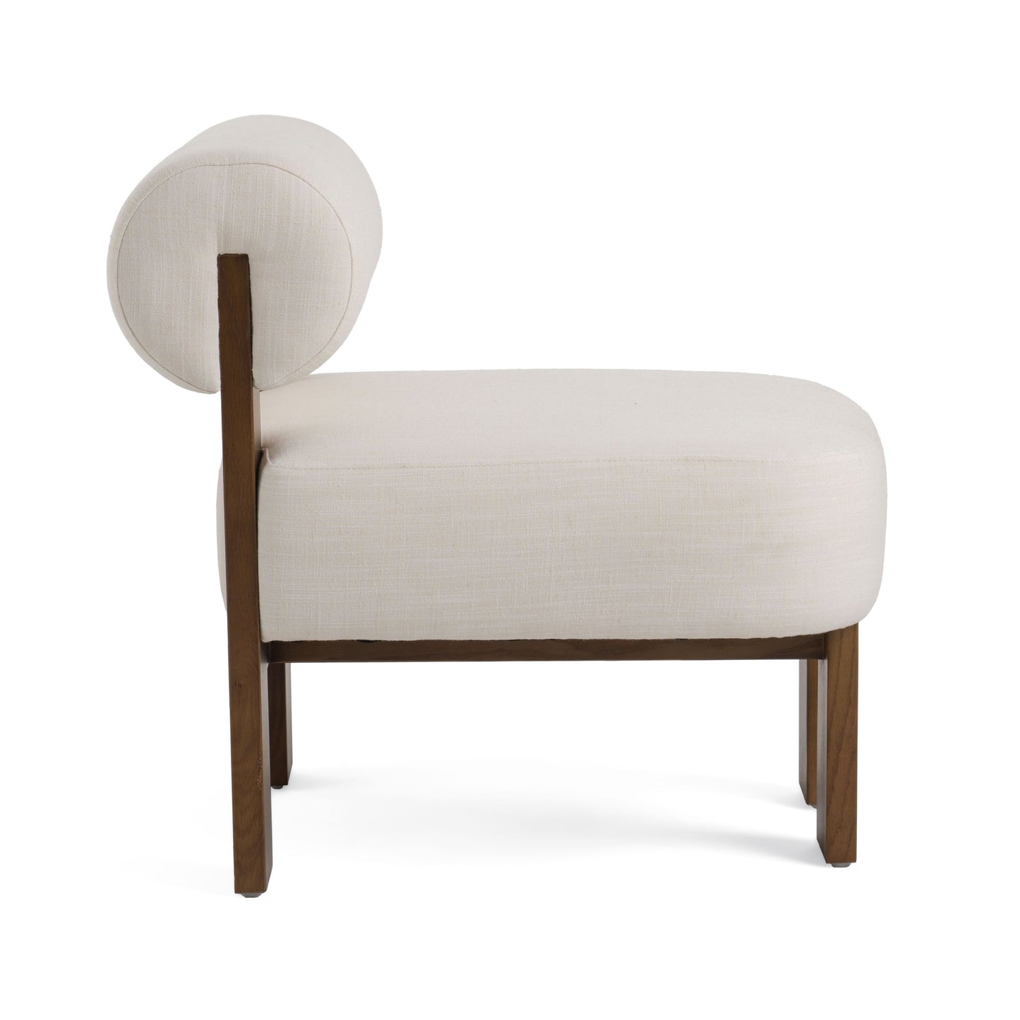 Modrest Rosanne Modern Off-White Fabric Accent Chair - Stylish and Comfortable Seating for Any Room