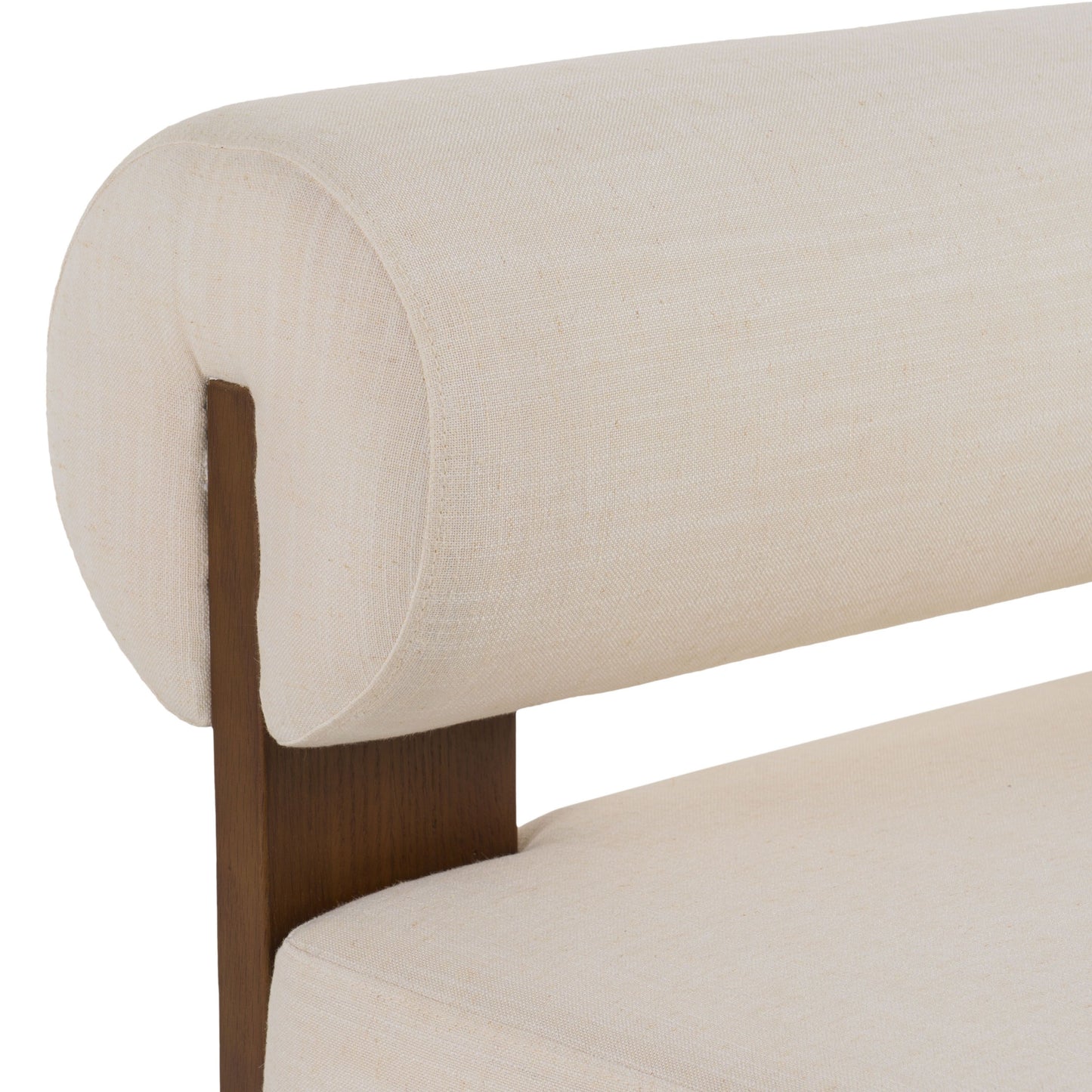 Modrest Rosanne Modern Off-White Fabric Accent Chair - Stylish and Comfortable Seating for Any Room