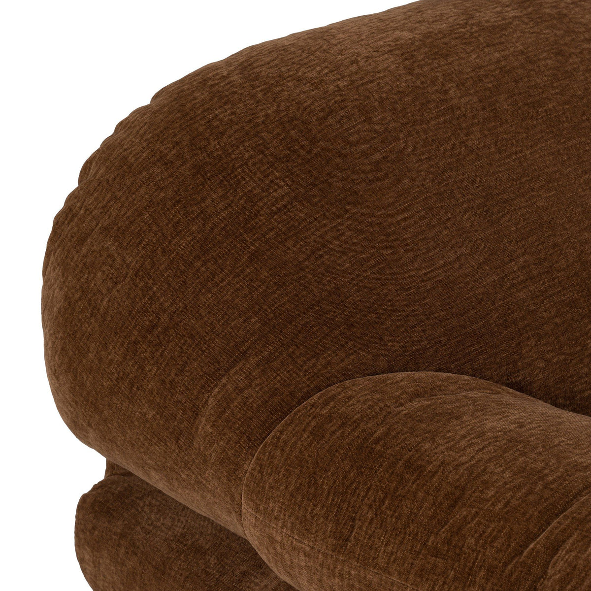 Crockett Modern Brown Fabric Sectional Sofa