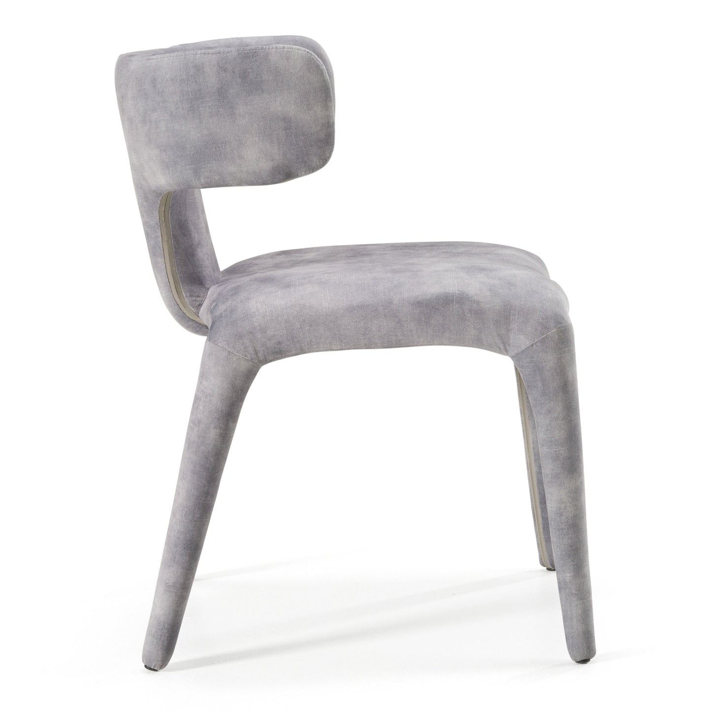 Modrest Saehee Modern Grey-Blue Velvet Dining Chair A Captivating Blend of Plush Velvet and Contemporary Design for Sophisticated Dining Spaces