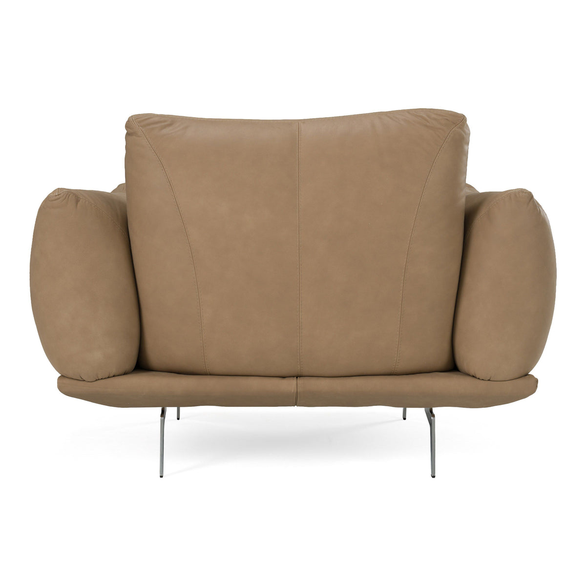 Saint Tropez Modern Italian Desert Leather Accent Chair