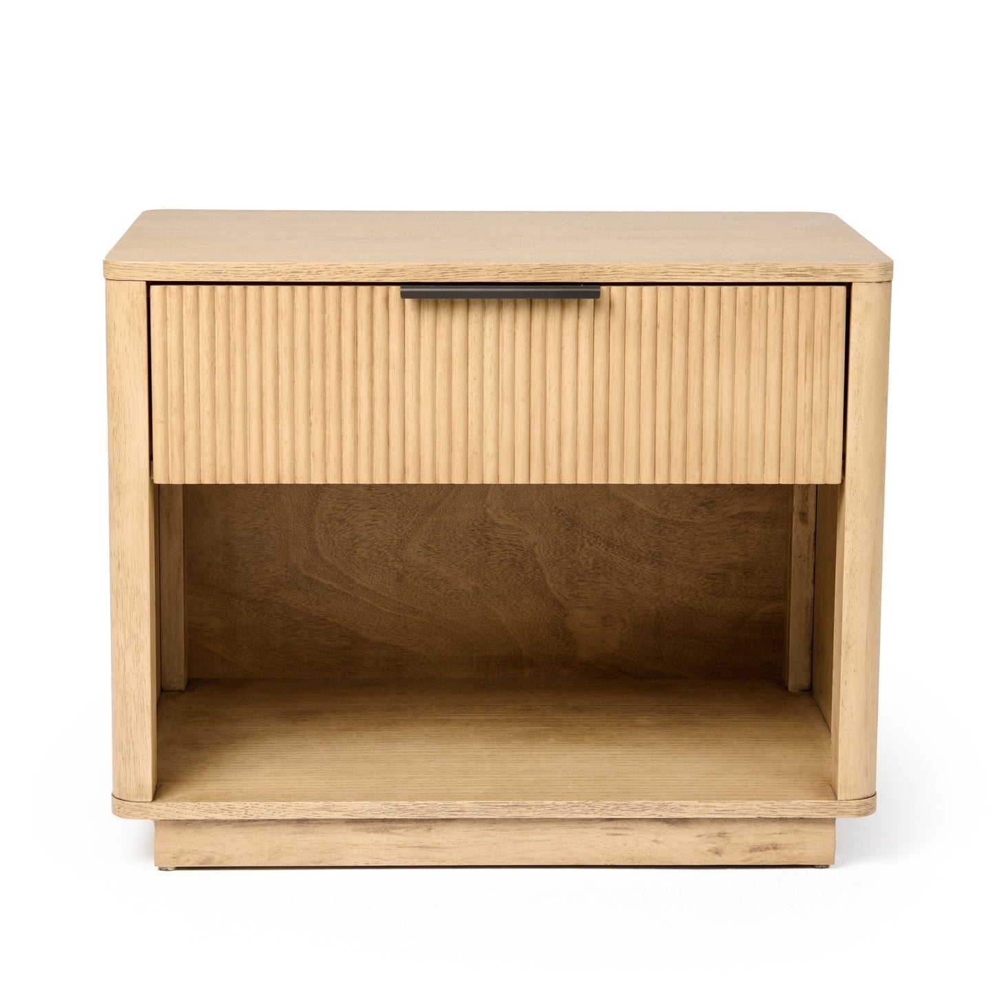 Nova Domus Santa Monica Modern Natural Oak Nightstand - Sleek & Functional Bedroom Storage