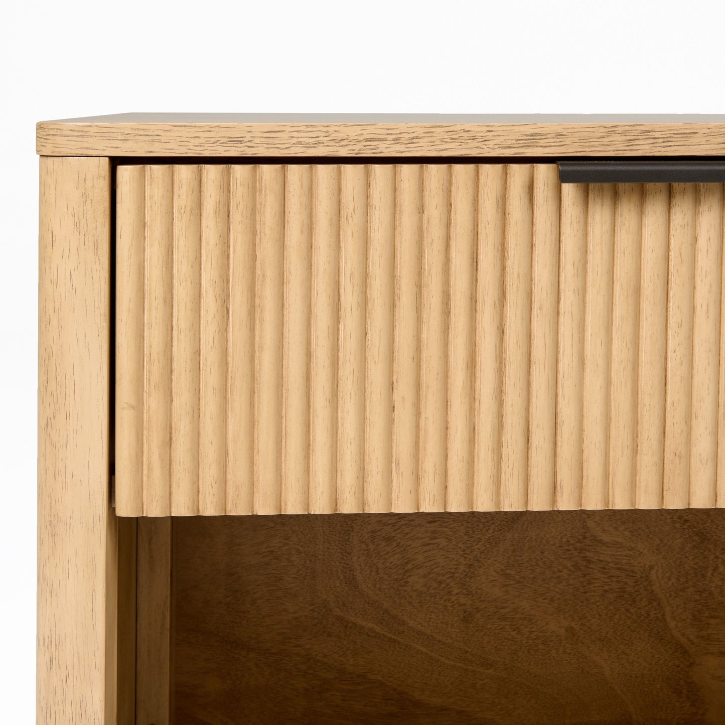 Nova Domus Santa Monica Modern Natural Oak Nightstand - Sleek & Functional Bedroom Storage