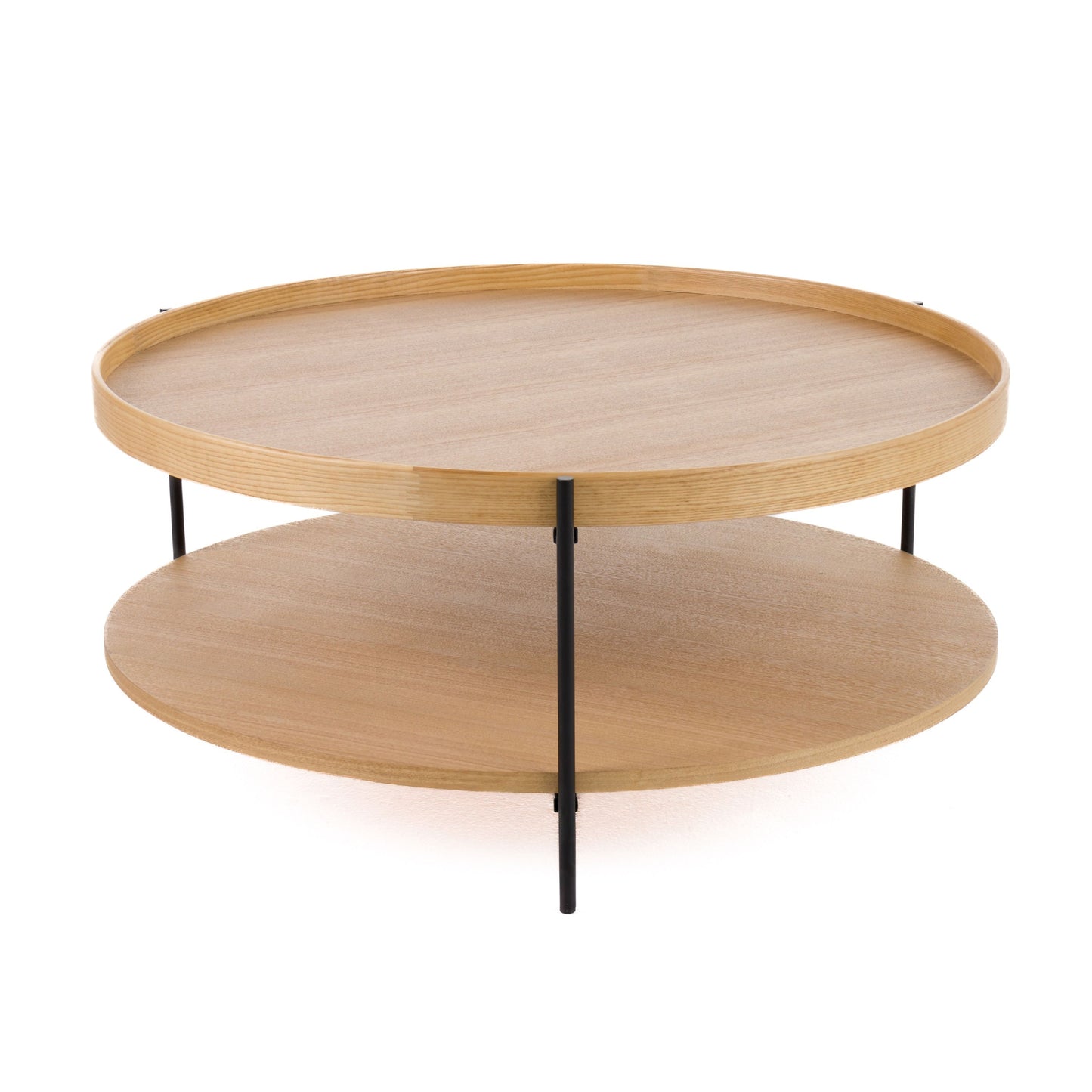 Modrest Savoy Modern Natural Ash Large Coffee Table - Elegant and Spacious Accent for Your Living Room