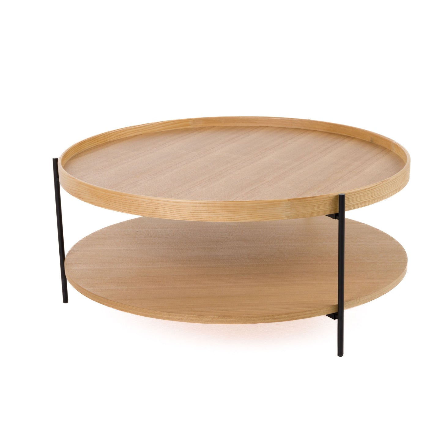 Modrest Savoy Modern Natural Ash Large Coffee Table - Elegant and Spacious Accent for Your Living Room