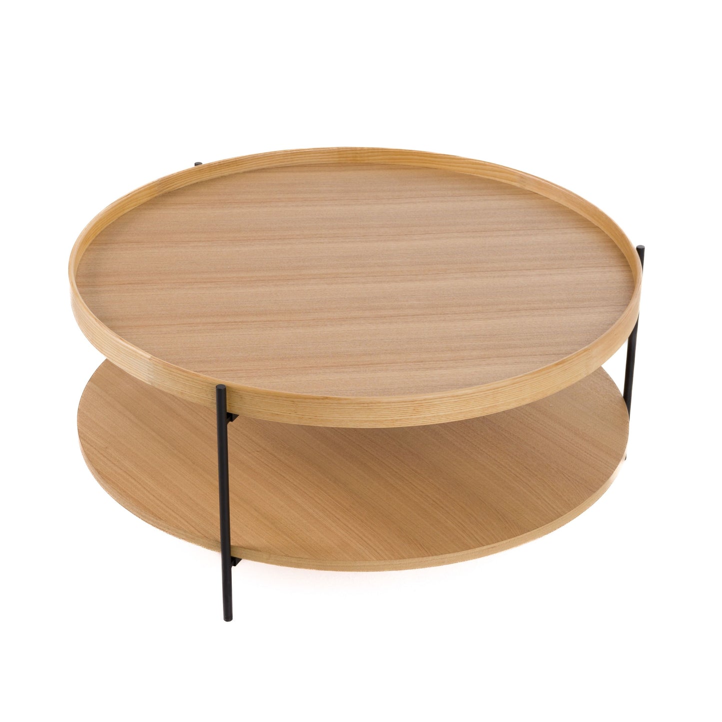 Modrest Savoy Modern Natural Ash Large Coffee Table - Elegant and Spacious Accent for Your Living Room