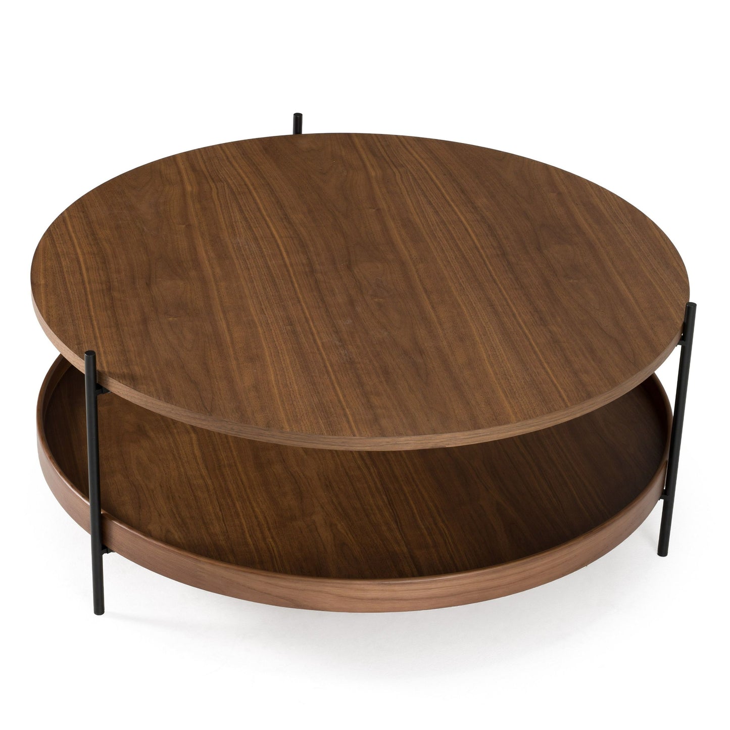 Modrest Savoy Modern Walnut Coffee Table – Large Contemporary Living Room Centerpiece