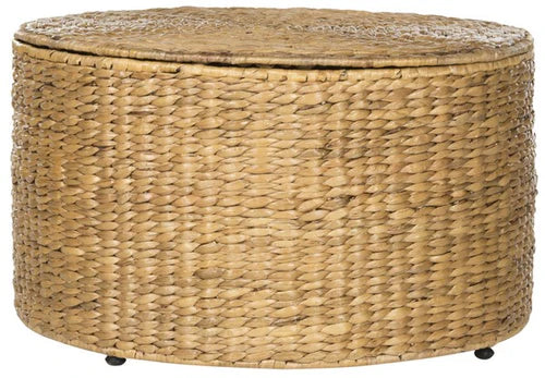 Jesse Wicker Storage Coffee Table - Stylish and Functional Centerpiece with Hidden Storage for Your Living Room