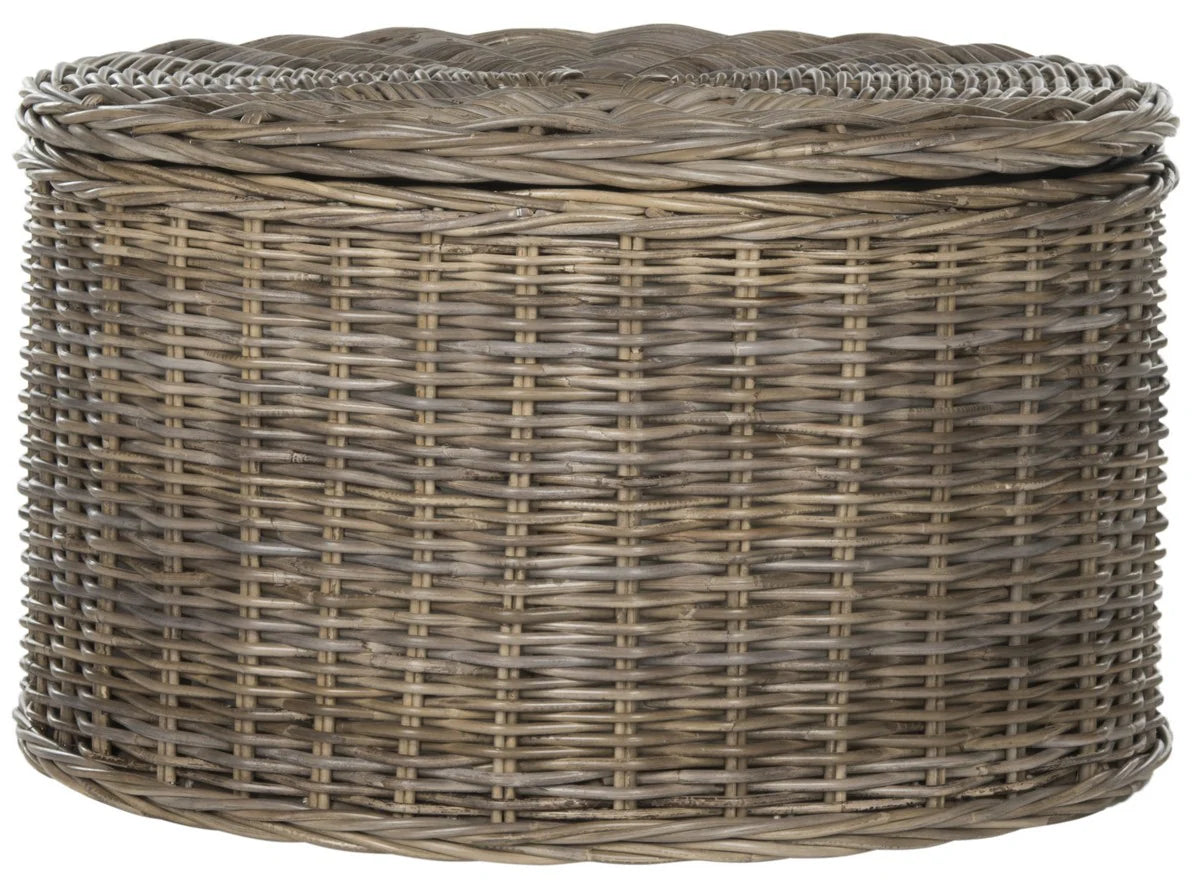 Jesse Wicker Storage Coffee Table - Stylish and Functional Centerpiece with Hidden Storage for Your Living Room