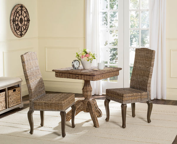 Milos Dining Chair - Handwoven Wicker Charm at 18" Height