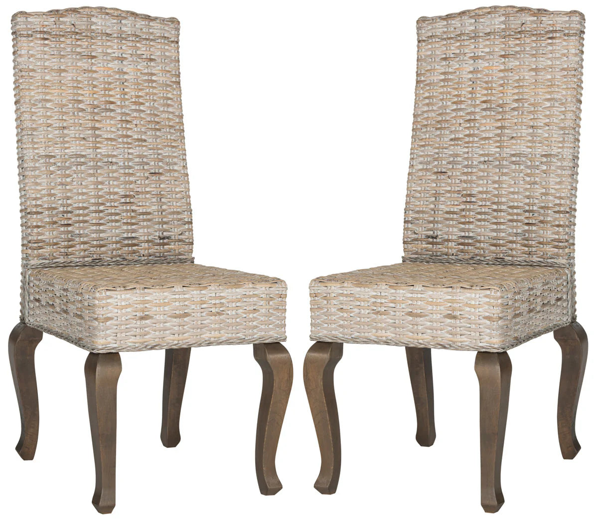 Milos Dining Chair - Handwoven Wicker Charm at 18" Height