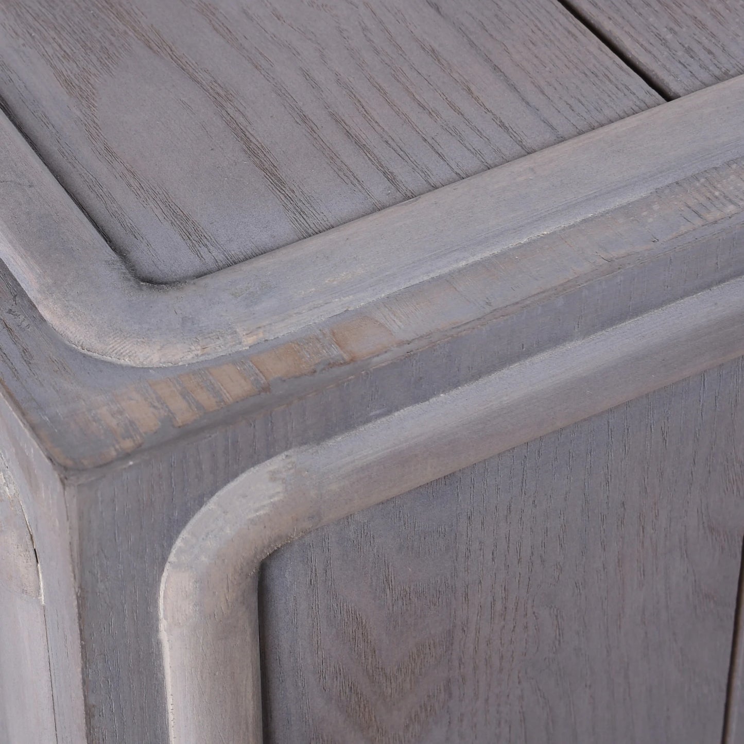 Anchor Sideboard Three Grey Wash Wood Paneled Doors Metal Base Accent Stylish Storage Solution