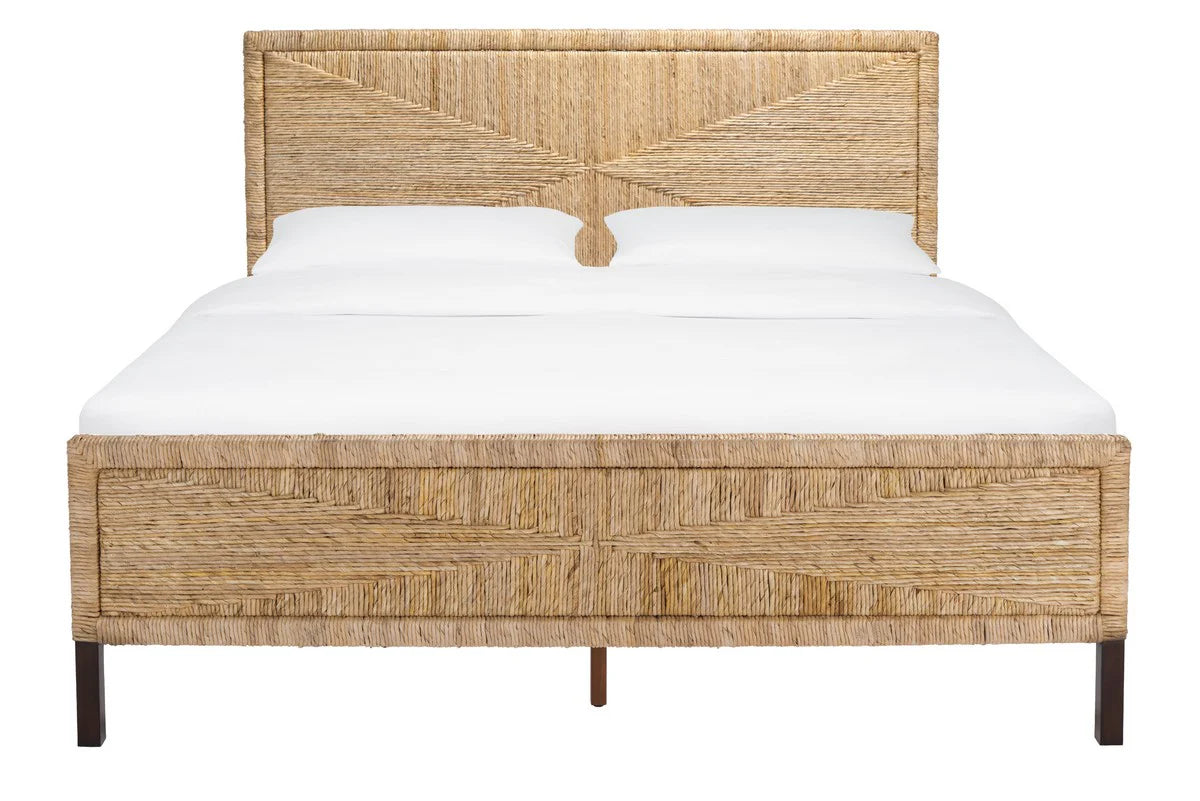 Willa Woven Banana Stem Bed - Natural and Elegant Bed Frame for a Relaxing Bedroom Retreat