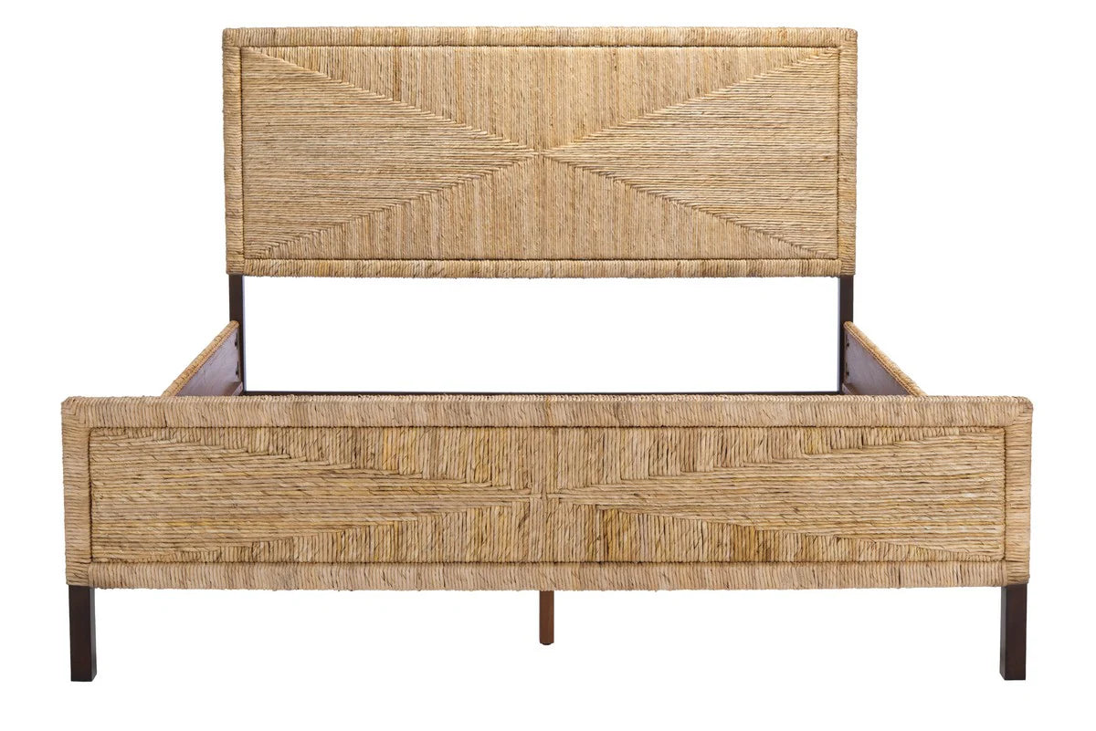 Willa Woven Banana Stem Bed - Natural and Elegant Bed Frame for a Relaxing Bedroom Retreat