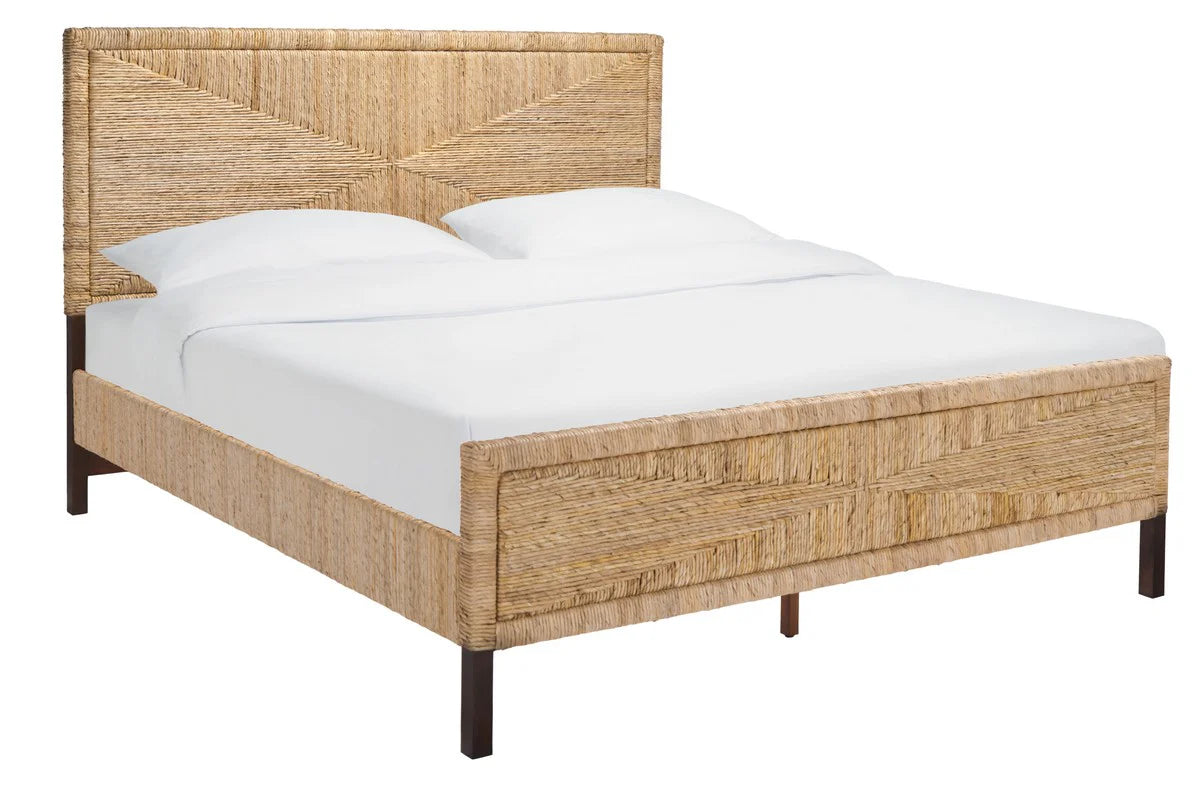 Willa Woven Banana Stem Bed - Natural and Elegant Bed Frame for a Relaxing Bedroom Retreat