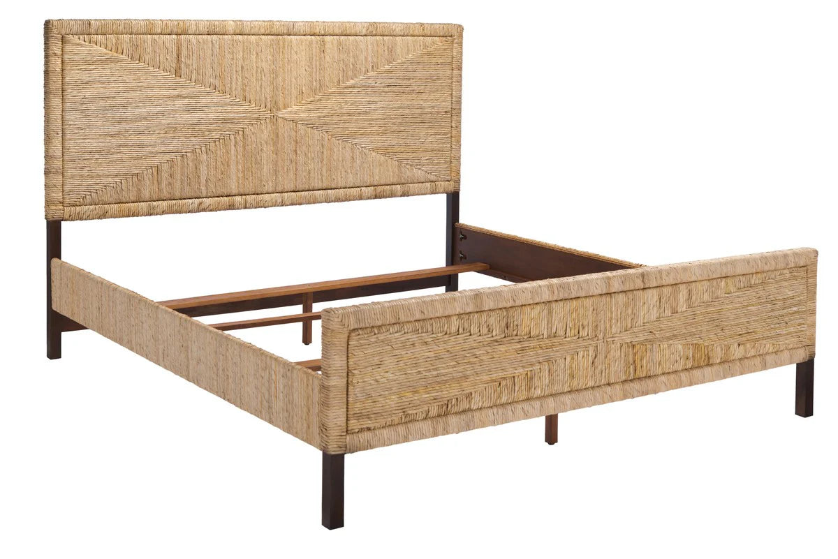Willa Woven Banana Stem Bed - Natural and Elegant Bed Frame for a Relaxing Bedroom Retreat