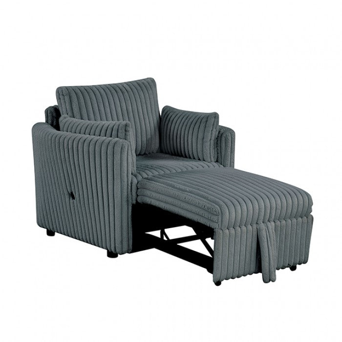 Denholme Contemporary Faux Fur Brown Curved Arm Chair - Luxurious Comfort and Modern Style