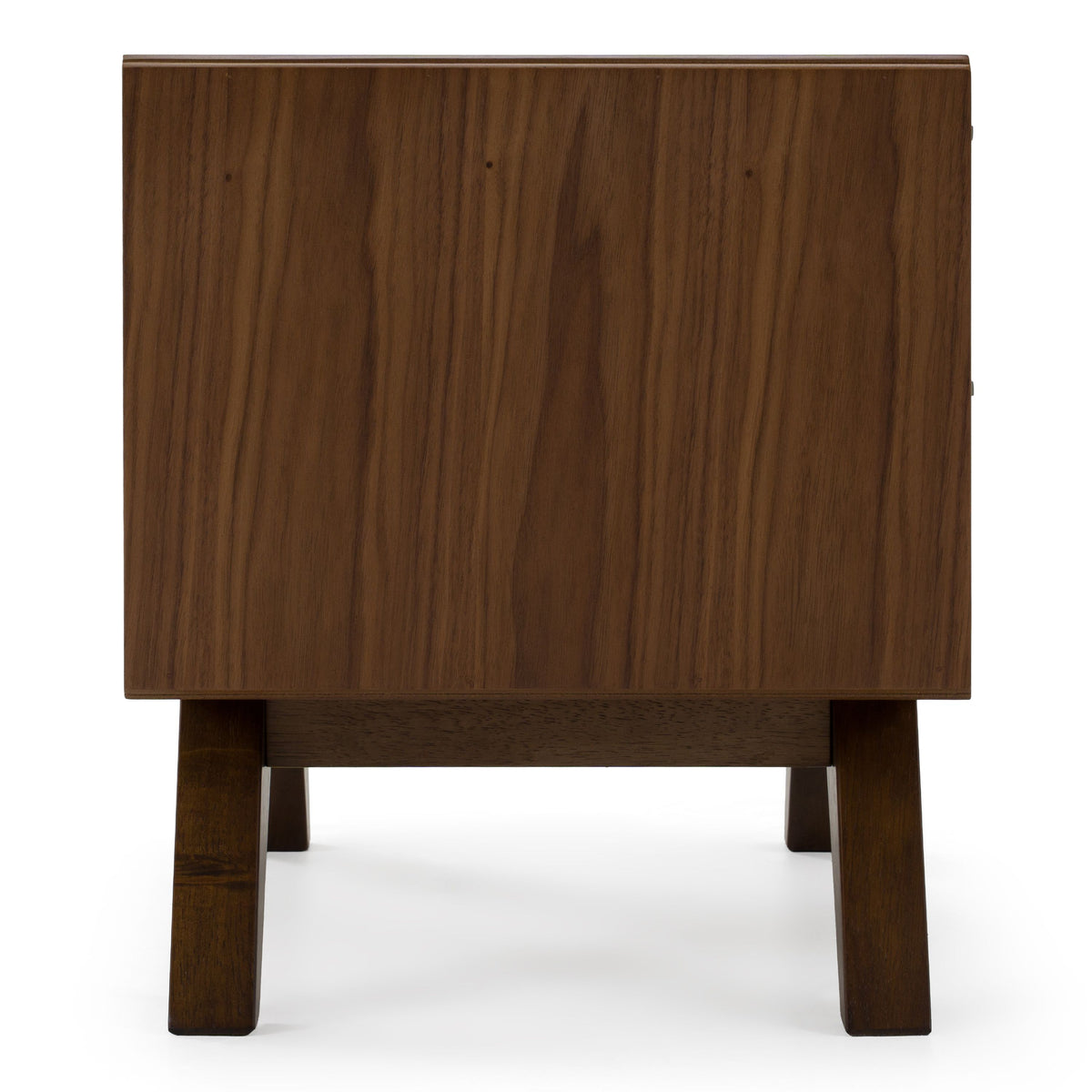 Soria Walnut 2 Drawers Nightstand
