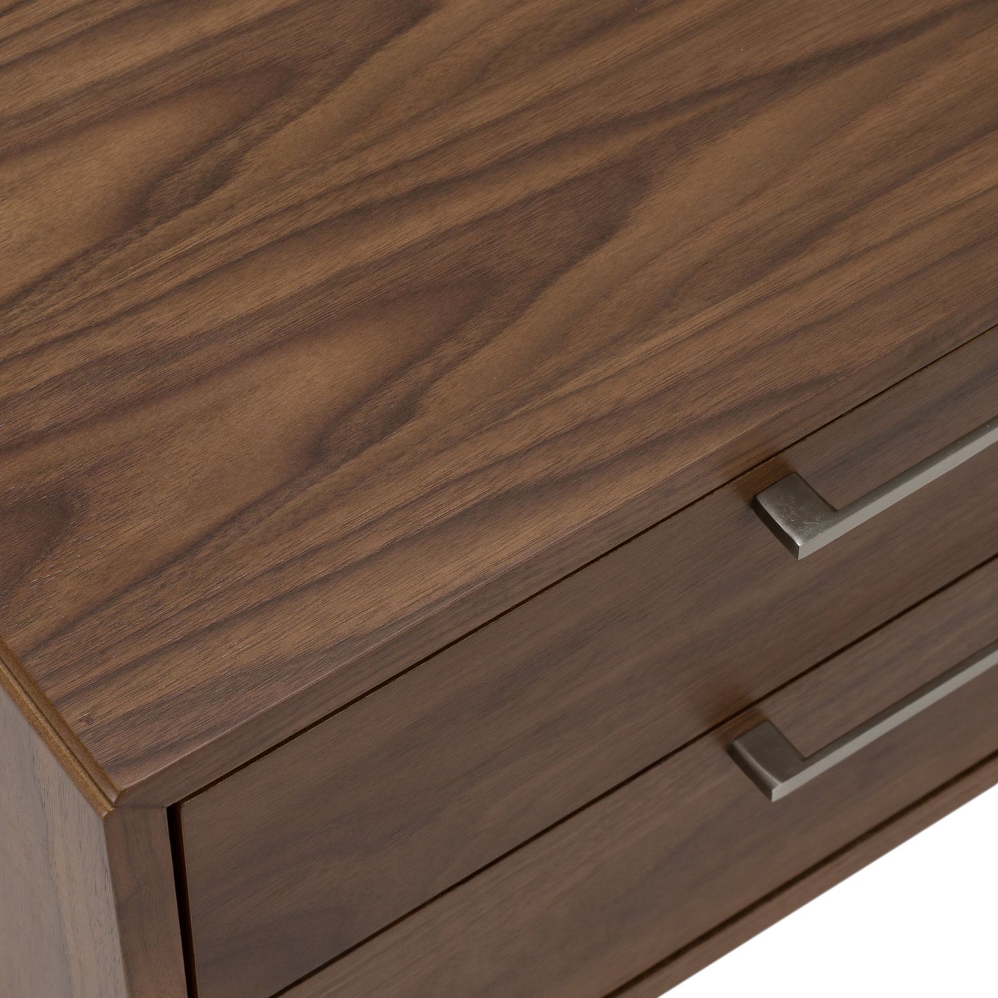 Soria Walnut 2 Drawers Nightstand