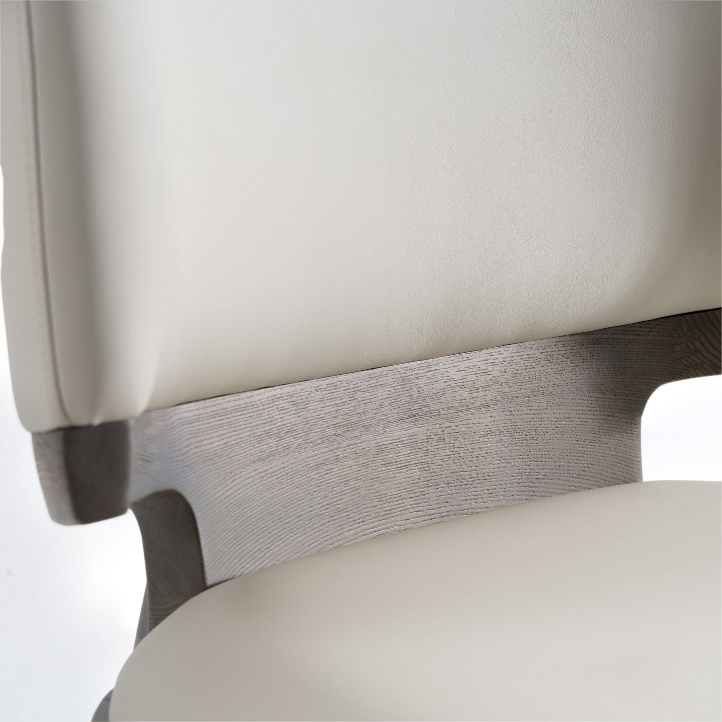 Modrest Stanley Contemporary Grey Leatherette Grey Ash Set of 2 Dining Chairs Modern Elegance with Versatile Design for Stylish Dining Spaces