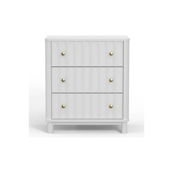 Stapleton White Three Drawer Small Chest β Compact, Modern, and Stylish Storage Solution