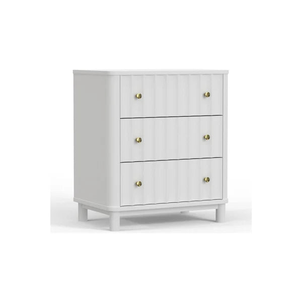 Stapleton White Three Drawer Small Chest β Compact, Modern, and Stylish Storage Solution