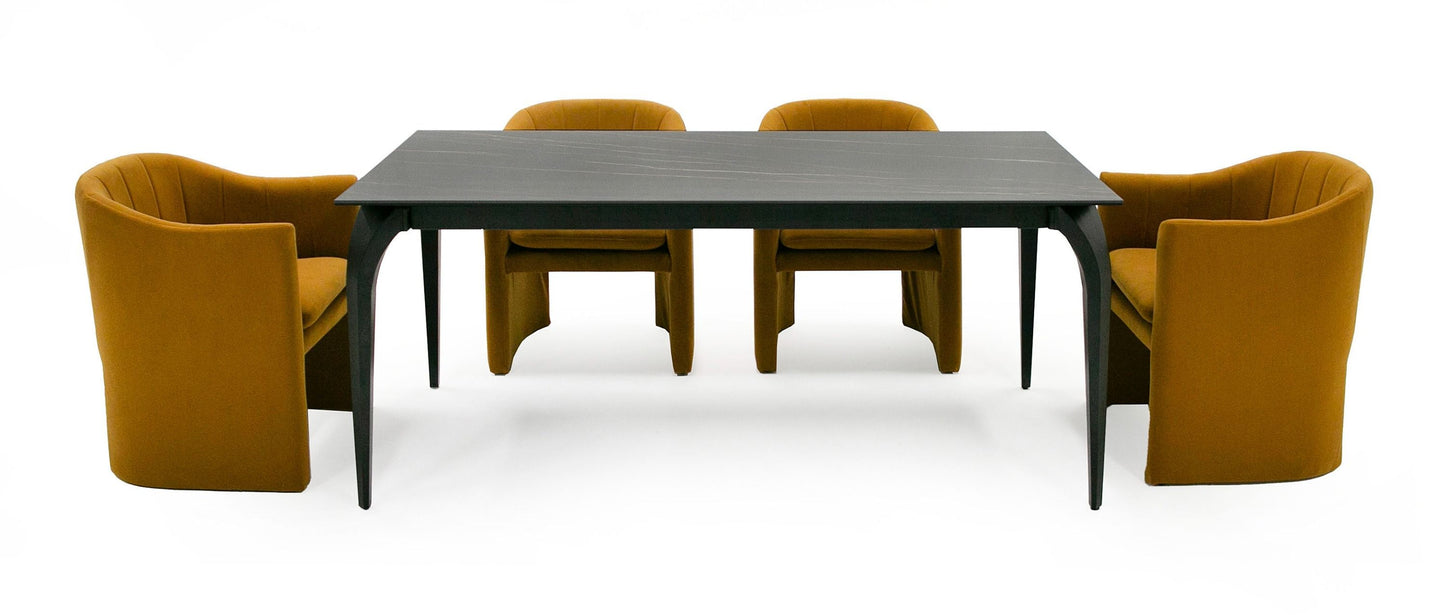 Modrest Suri - Modern Black Ceramic Extendable 71"/94.5" Dining Table