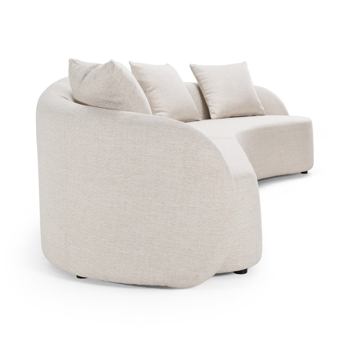 Tabarca Outdoor Beige Fabric Sectional Sofa - Modern Patio Lounge Seating
