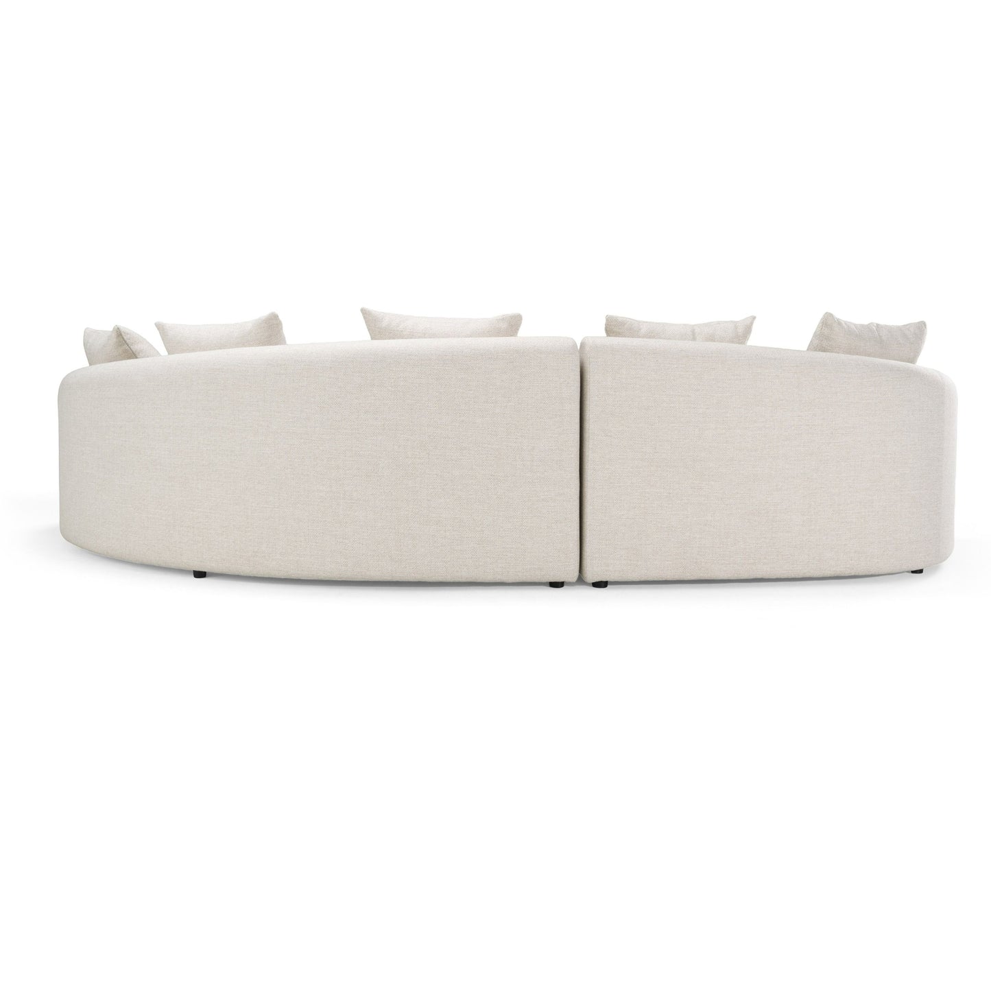 Tabarca Outdoor Beige Fabric Sectional Sofa - Modern Patio Lounge Seating