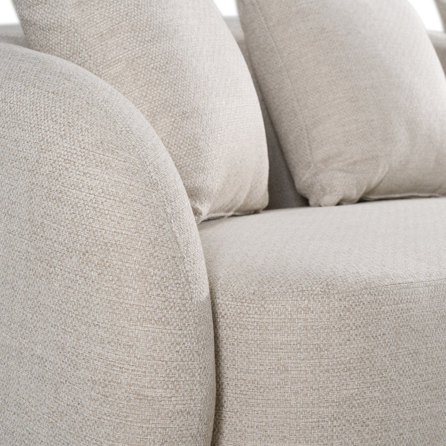 Tabarca Outdoor Beige Fabric Sectional Sofa - Modern Patio Lounge Seating