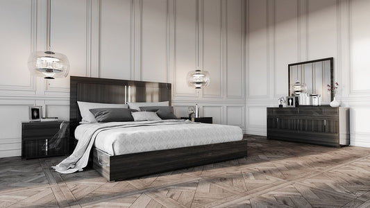 Modrest Ari Italian Modern Grey Bedroom Set without Mirror