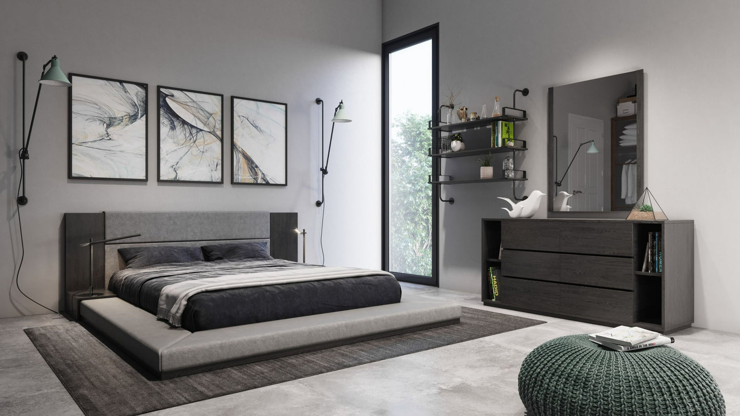 Nova Domus Jagger Modern Grey Bedroom Set - Stylish Design Furniture