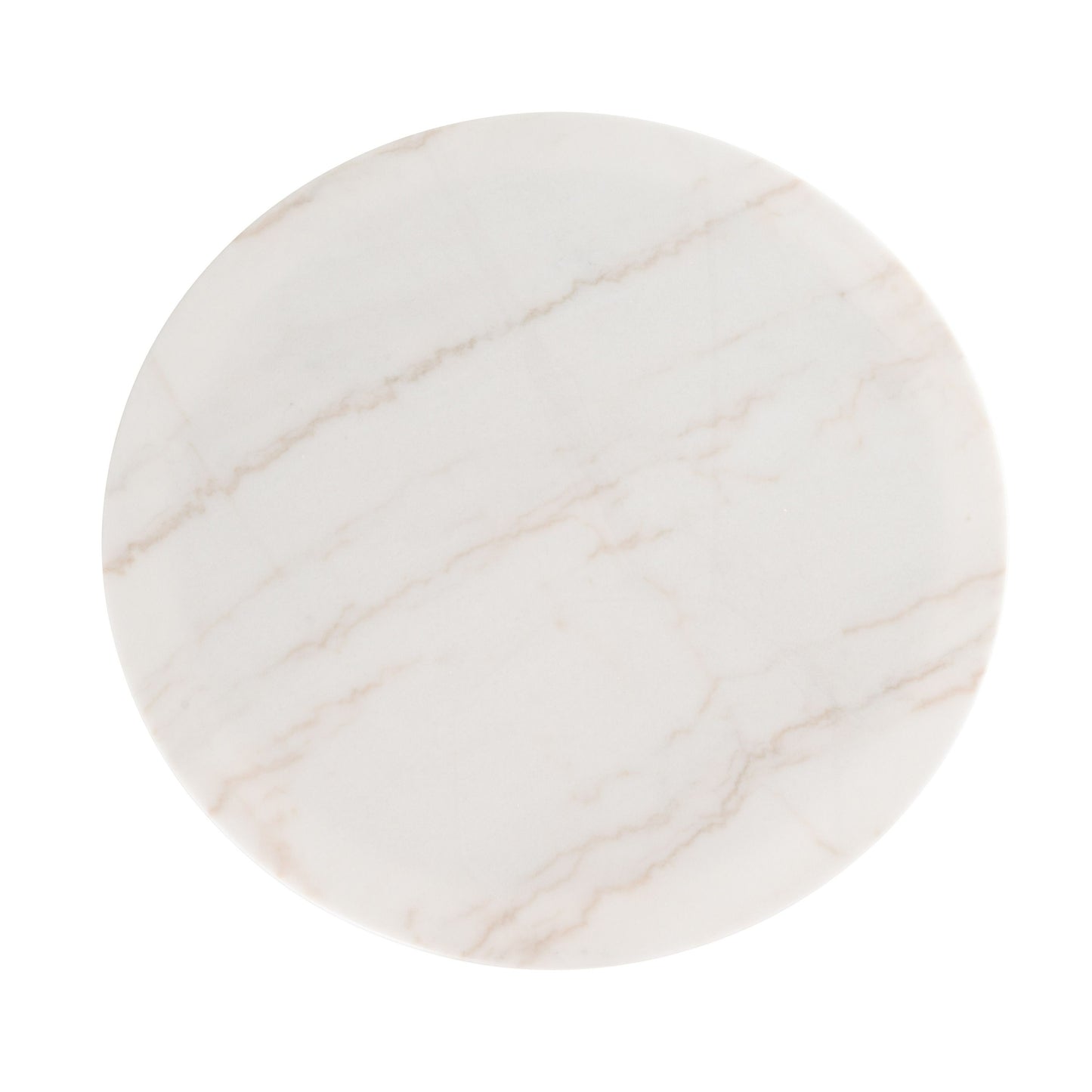 Modrest Tilly - Glam White Marble and Gold Round Dining Table - Elegant Centerpiece for Luxurious Dining Spaces