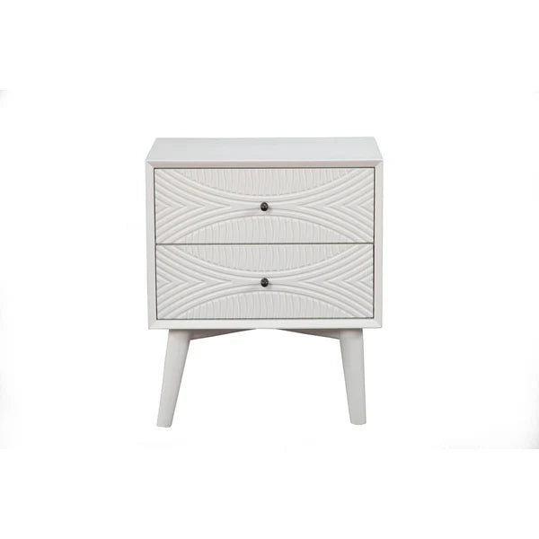 Tranquility White Nightstand - Modern and Functional Bedroom Storage