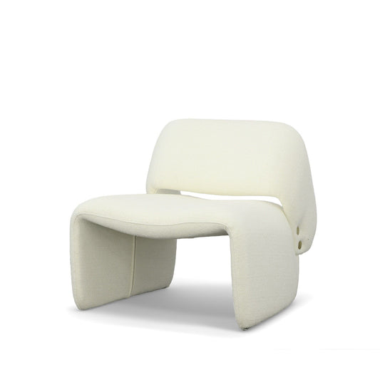 Modrest Tristan Modern Accent Chair β Off-White Fabric with Sleek Contemporary Design