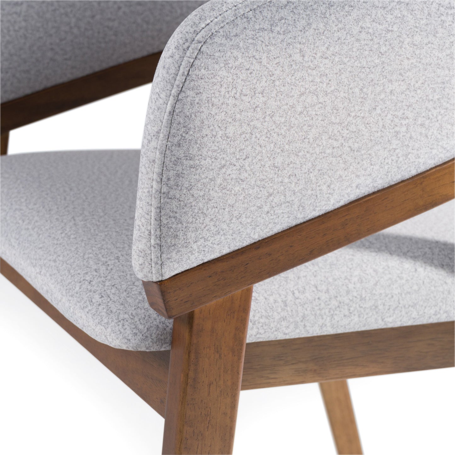Modrest Truman Mid-Century Modern Grey Walnut Dining Chair A Timeless Blend of Elegant Design and Contemporary Comfort for Sophisticated Dining Spaces