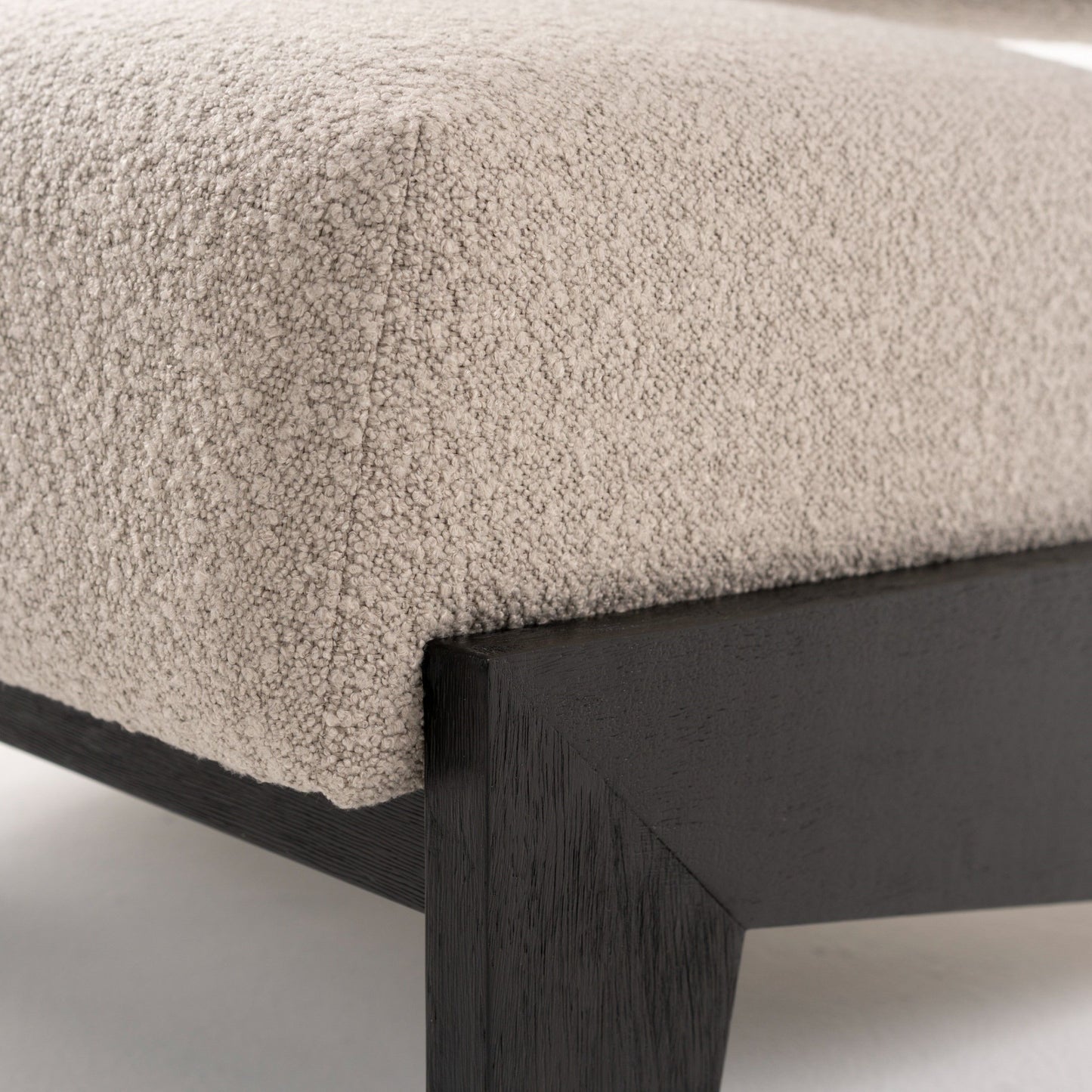 Tucker MidβCentury Modern Light Grey Fabric Black Walnut Accent Chair
