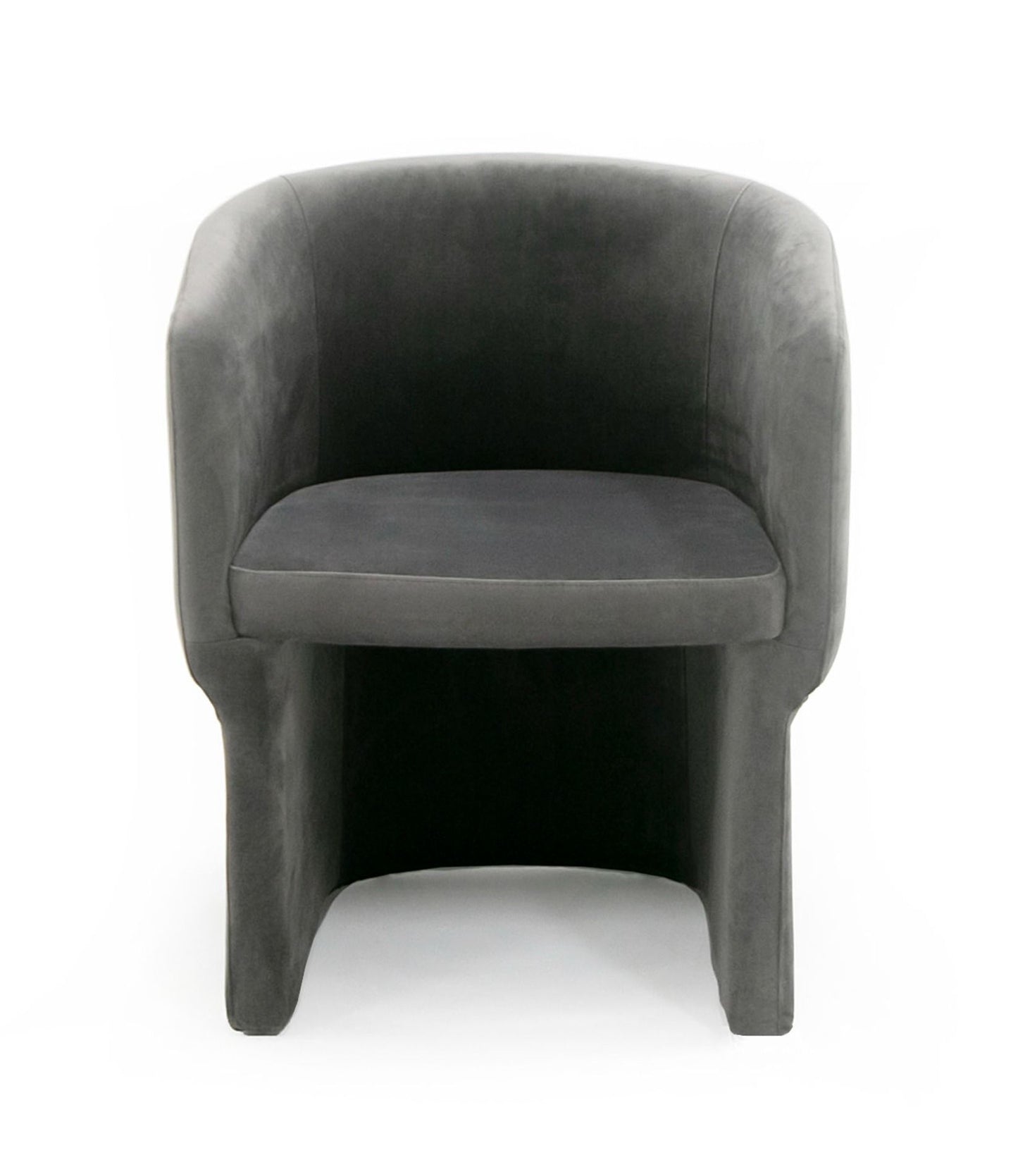 Modrest Vassar Dining Chair – Modern Grey Velvet with Elegant Design