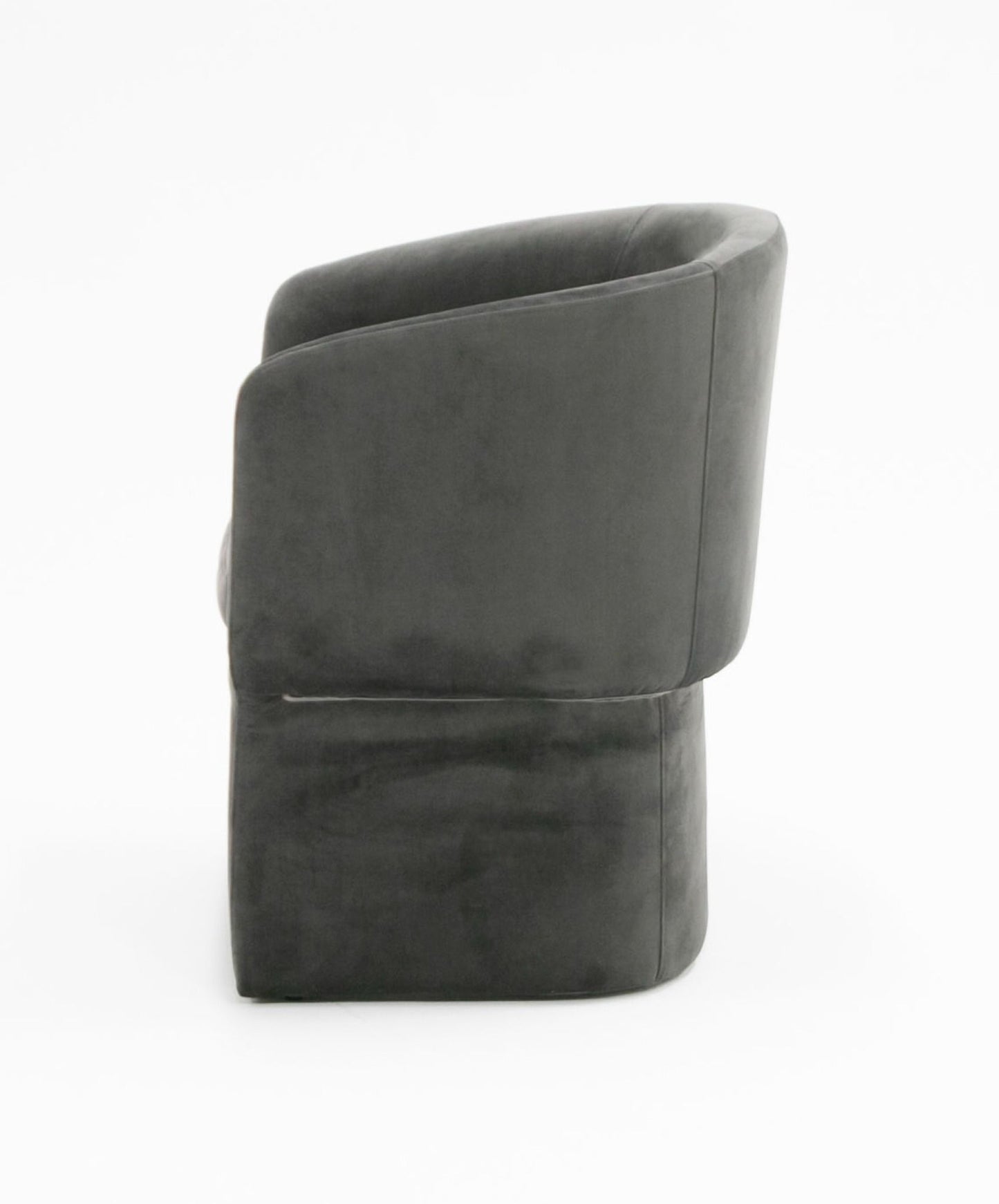 Modrest Vassar Dining Chair – Modern Grey Velvet with Elegant Design