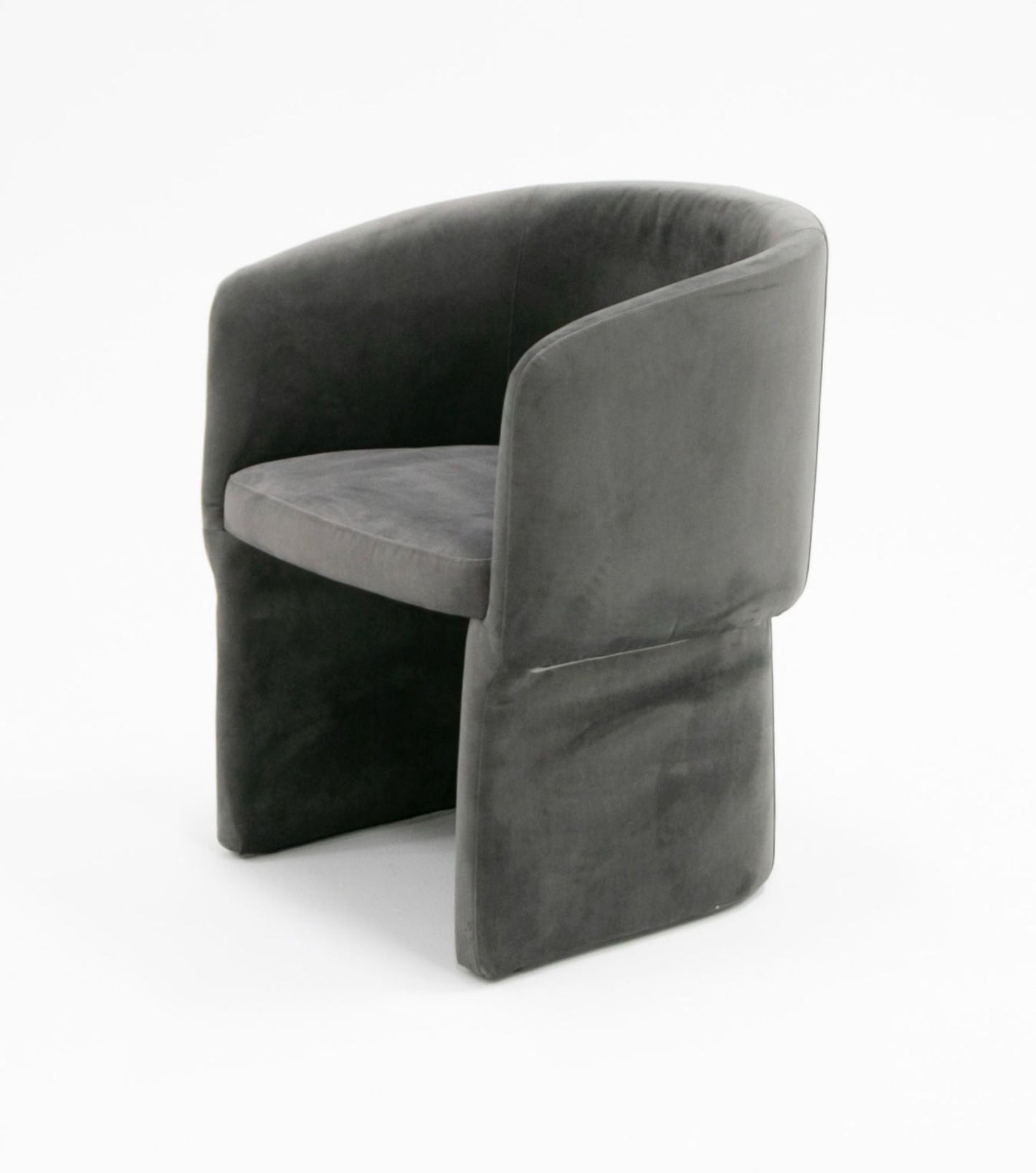 Modrest Vassar Dining Chair – Modern Grey Velvet with Elegant Design