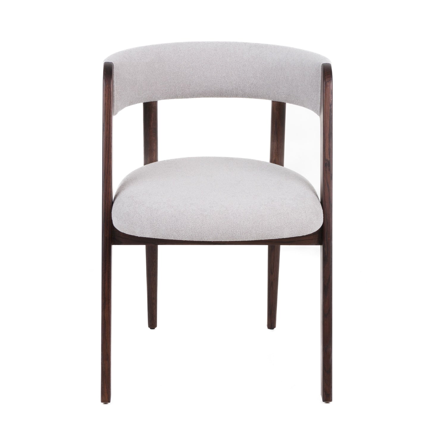 Modrest Vegas Modern Light Grey + Walnut Oak Dining Chair Set of 2 - Sleek and Comfortable Seating for Your Dining Room